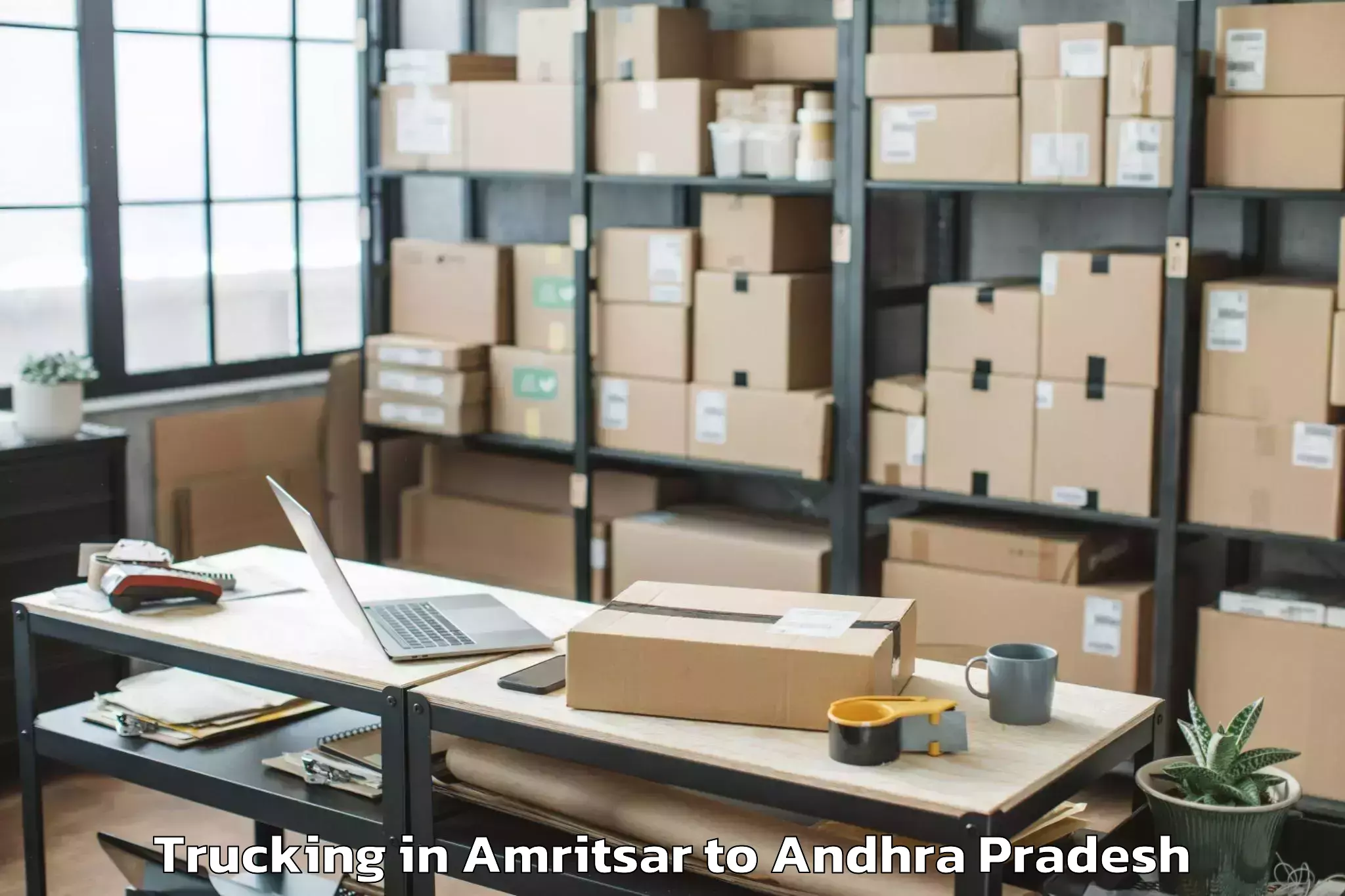 Leading Amritsar to Muthukur Trucking Provider